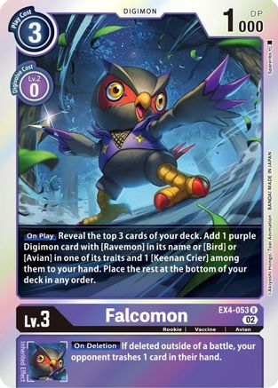 Falcomon (EX4-053) - Alternative Being Booster Foil - Premium Digimon Single from Bandai - Just $0.25! Shop now at Game Crave Tournament Store