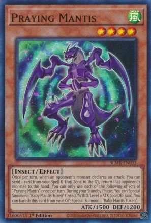 Praying Mantis (BLMR-EN033) - Battles of Legend: Monstrous Revenge 1st Edition - Premium Yugioh Single from Konami - Just $0.25! Shop now at Game Crave Tournament Store