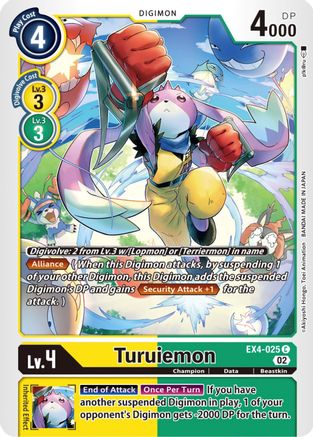 Turuiemon (EX4-025) - Alternative Being Booster - Premium Digimon Single from Bandai - Just $0.25! Shop now at Game Crave Tournament Store