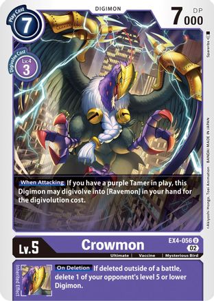 Crowmon (EX4-056) - Alternative Being Booster - Premium Digimon Single from Bandai - Just $0.25! Shop now at Game Crave Tournament Store