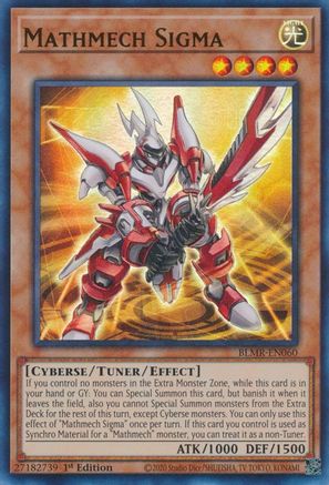 Mathmech Sigma (BLMR-EN060) - Battles of Legend: Monstrous Revenge 1st Edition - Premium Yugioh Single from Konami - Just $0.25! Shop now at Game Crave Tournament Store