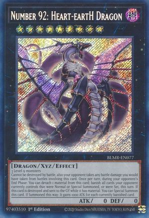 Number 92: Heart-eartH Dragon (BLMR-EN077) - Battles of Legend: Monstrous Revenge 1st Edition - Premium Yugioh Single from Konami - Just $1.30! Shop now at Game Crave Tournament Store
