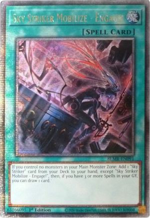 Sky Striker Mobilize - Engage! (Quarter Century Secret Rare) (BLMR-EN091) - Battles of Legend: Monstrous Revenge 1st Edition - Premium Yugioh Single from Konami - Just $132.66! Shop now at Game Crave Tournament Store