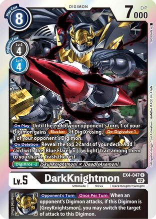 DarkKnightmon (EX4-047) - Alternative Being Booster Foil - Premium Digimon Single from Bandai - Just $0.25! Shop now at Game Crave Tournament Store