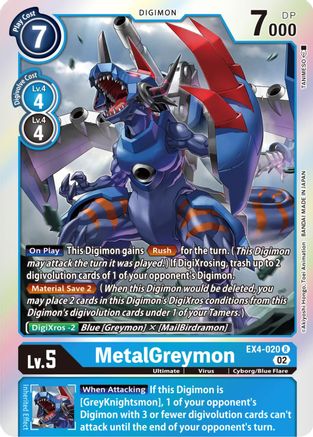 MetalGreymon - EX4-020 (EX4-020) - Alternative Being Booster Foil - Premium Digimon Single from Bandai - Just $0.25! Shop now at Game Crave Tournament Store