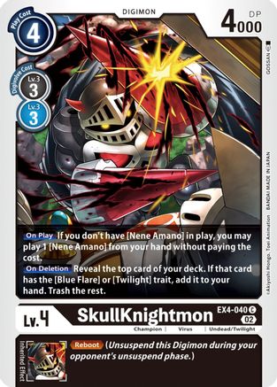 SkullKnightmon (EX4-040) - Alternative Being Booster - Premium Digimon Single from Bandai - Just $0.25! Shop now at Game Crave Tournament Store