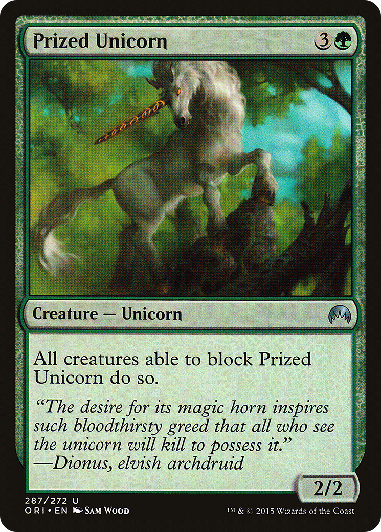 Prized Unicorn (ORI-287) - Magic Origins - Premium MTG Single from Wizards of the Coast - Just $0.08! Shop now at Game Crave Tournament Store