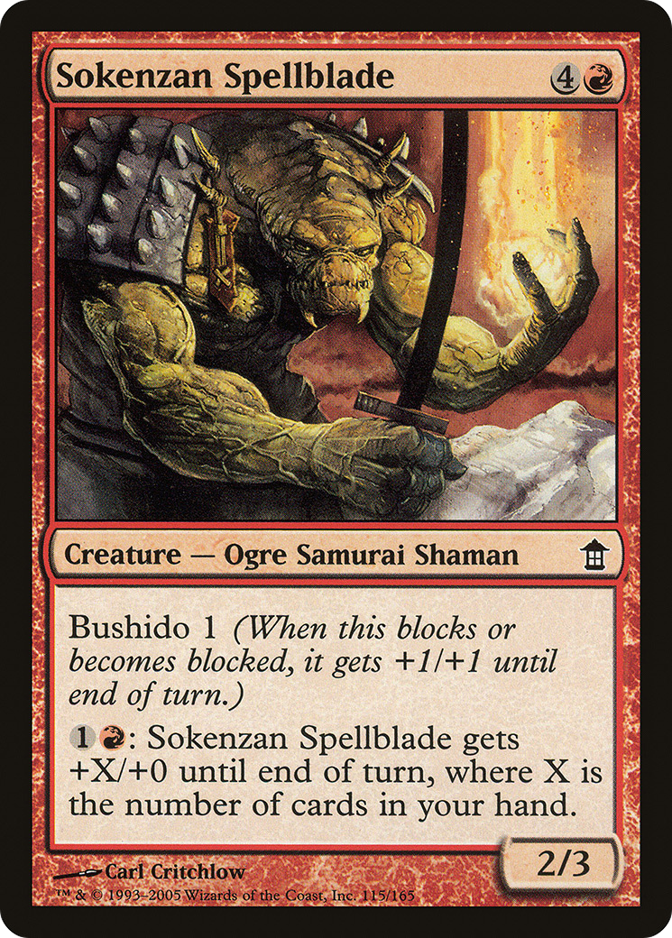 Sokenzan Spellblade (SOK-115) - Saviors of Kamigawa - Premium MTG Single from Wizards of the Coast - Just $0.18! Shop now at Game Crave Tournament Store