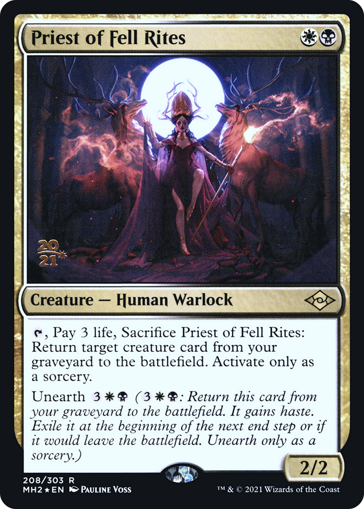 Priest of Fell Rites (PMH2-208S) - Modern Horizons 2 Promos Foil - Premium MTG Single from Wizards of the Coast - Just $2.84! Shop now at Game Crave Tournament Store