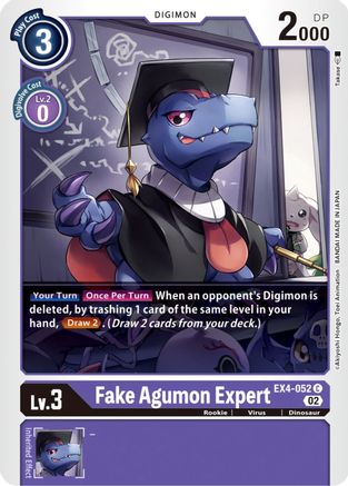 Fake Agumon Expert (EX4-052) - Alternative Being Booster - Premium Digimon Single from Bandai - Just $0.25! Shop now at Game Crave Tournament Store