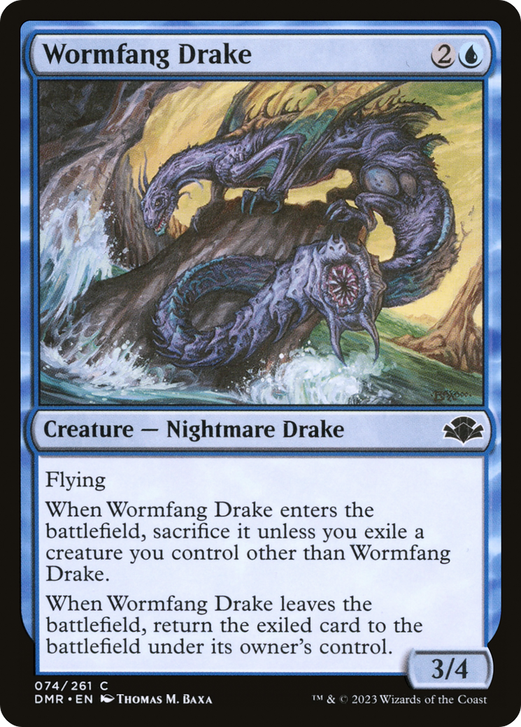 Wormfang Drake (DMR-074) - Dominaria Remastered - Premium MTG Single from Wizards of the Coast - Just $0.25! Shop now at Game Crave Tournament Store