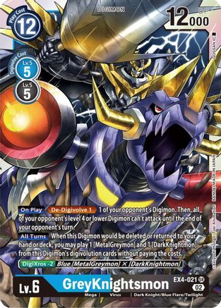 GreyKnightsmon (EX4-021) - Alternative Being Booster Foil - Premium Digimon Single from Bandai - Just $0.31! Shop now at Game Crave Tournament Store