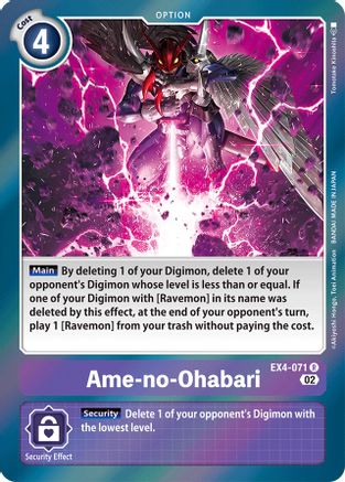 Ame-no-Ohabari (EX4-071) - Alternative Being Booster Foil - Premium Digimon Single from Bandai - Just $0.25! Shop now at Game Crave Tournament Store