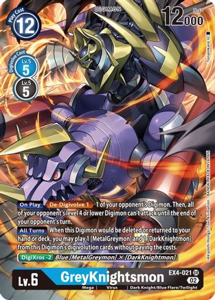 GreyKnightsmon (Alternate Art) (EX4-021) - Alternative Being Booster Foil - Premium Digimon Single from Bandai - Just $0.33! Shop now at Game Crave Tournament Store
