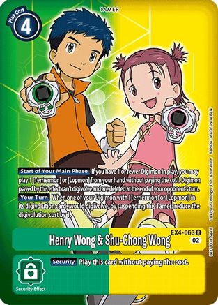 Henry Wong & Shu-Chong Wong (Alternate Art) (EX4-063) - Alternative Being Booster Foil - Premium Digimon Single from Bandai - Just $4.07! Shop now at Game Crave Tournament Store