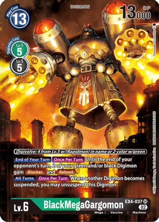 BlackMegaGargomon (Alternate Art) (EX4-037) - Alternative Being Booster Foil - Premium Digimon Single from Bandai - Just $0.40! Shop now at Game Crave Tournament Store