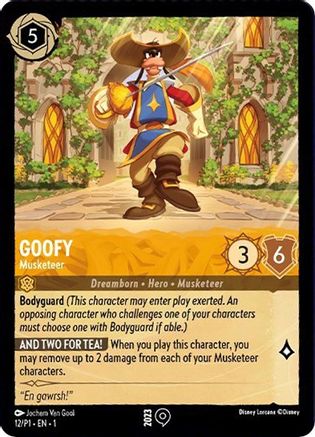 Goofy - Musketeer (12) - Disney Lorcana Promo Cards - Premium Lorcana Single from Disney - Just $18.82! Shop now at Game Crave Tournament Store