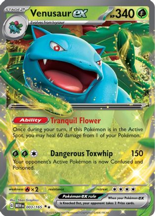 Venusaur ex 3 - SV Scarlet and Violet 151 Holofoil - Premium Pokemon Single from Nintendo - Just $1.40! Shop now at Game Crave Tournament Store