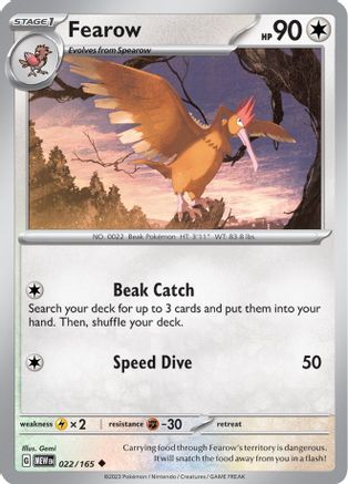 Fearow 22 - SV Scarlet and Violet 151 - Premium Pokemon Single from Nintendo - Just $0.25! Shop now at Game Crave Tournament Store