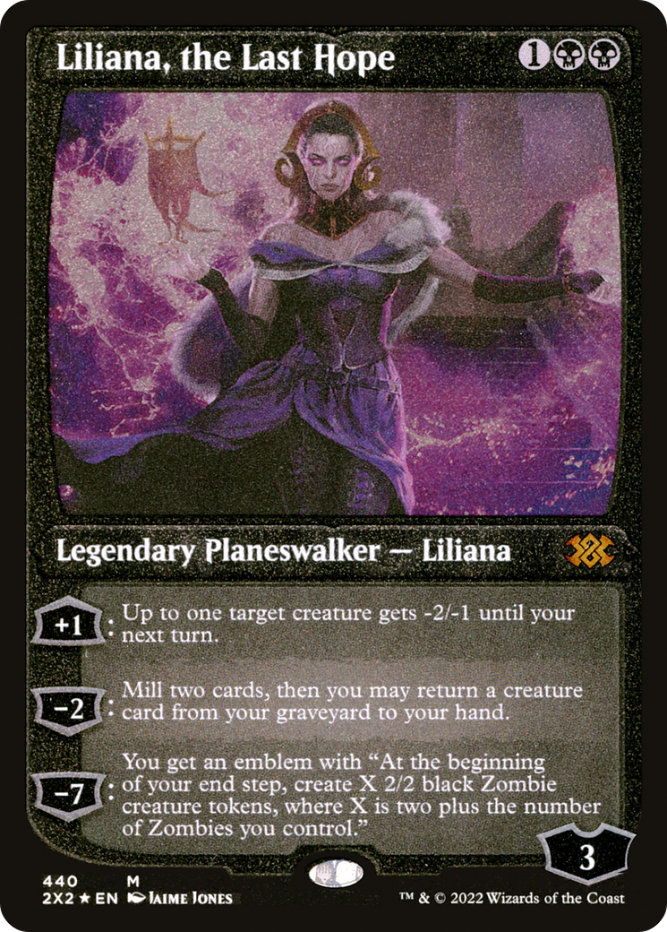Liliana, the Last Hope (2X2-440) - Double Masters 2022 Etched Foil - Premium MTG Single from Wizards of the Coast - Just $1.81! Shop now at Game Crave Tournament Store
