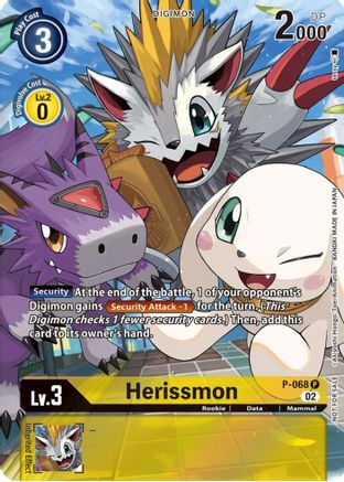 Herissmon - P-068 (Official Tournament Pack Vol.10) (P-068) - Digimon Promotion Cards Foil - Premium Digimon Single from Bandai - Just $0.08! Shop now at Game Crave Tournament Store