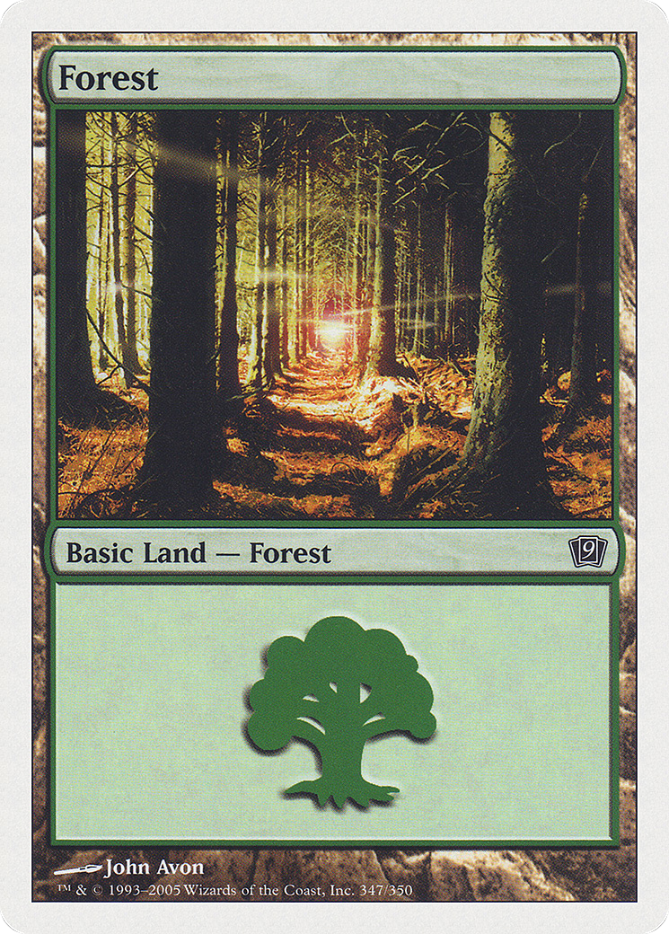 Forest (9ED-347) - Ninth Edition - Premium MTG Single from Wizards of the Coast - Just $0.15! Shop now at Game Crave Tournament Store