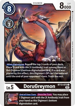 DoruGreymon (BT13-072) - Versus Royal Knights - Premium Digimon Single from Bandai - Just $0.25! Shop now at Game Crave Tournament Store