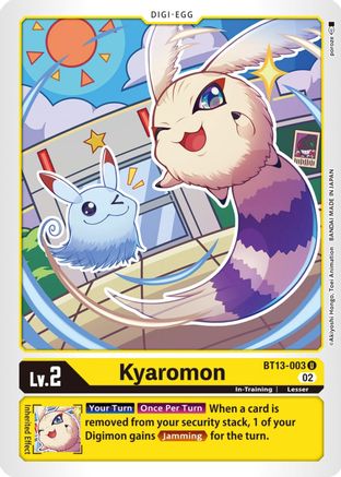 Kyaromon (BT13-003) - Versus Royal Knights - Premium Digimon Single from Bandai - Just $0.33! Shop now at Game Crave Tournament Store