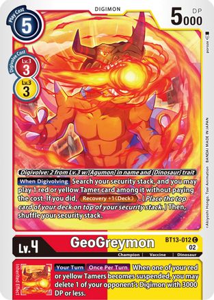 Geogreymon (BT13-012) - Versus Royal Knights - Premium Digimon Single from Bandai - Just $0.25! Shop now at Game Crave Tournament Store