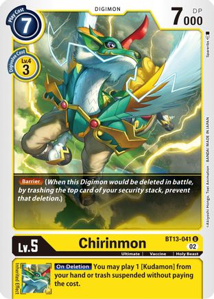 Chirinmon (BT13-041) - Versus Royal Knights - Premium Digimon Single from Bandai - Just $0.25! Shop now at Game Crave Tournament Store