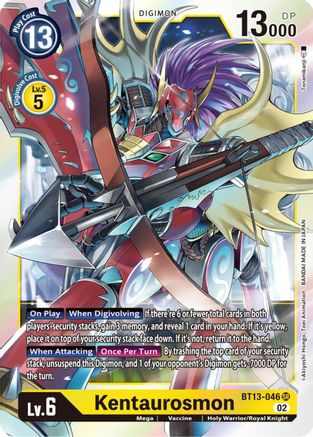 Kentaurosmon (BT13-046) - Versus Royal Knights Foil - Premium Digimon Single from Bandai - Just $0.56! Shop now at Game Crave Tournament Store