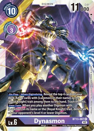 Dynasmon (BT13-087) - Versus Royal Knights Foil - Premium Digimon Single from Bandai - Just $0.08! Shop now at Game Crave Tournament Store