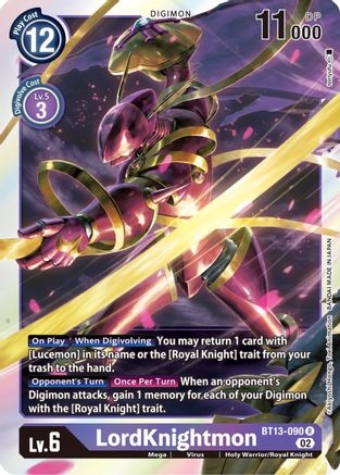 LordKnightmon (BT13-090) - Versus Royal Knights Foil - Premium Digimon Single from Bandai - Just $0.25! Shop now at Game Crave Tournament Store