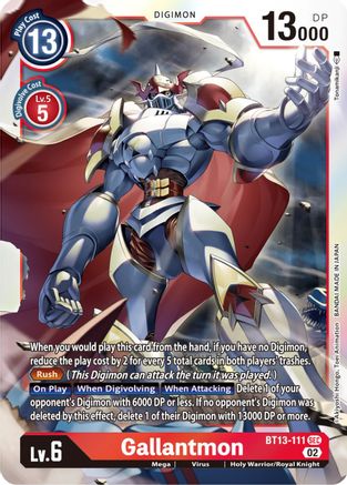 Gallantmon (BT13-111) - Versus Royal Knights Foil - Premium Digimon Single from Bandai - Just $16.85! Shop now at Game Crave Tournament Store