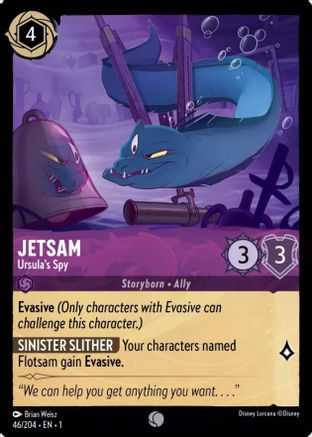 Jetsam - Ursula's Spy (46/204) - The First Chapter Cold Foil - Premium Lorcana Single from Disney - Just $0.08! Shop now at Game Crave Tournament Store