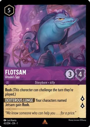 Flotsam - Ursula's Spy (43/204) - The First Chapter - Premium Lorcana Single from Disney - Just $0.08! Shop now at Game Crave Tournament Store