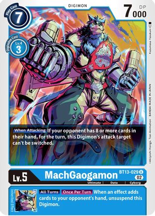 MachGaogamon (BT13-029) - Versus Royal Knights - Premium Digimon Single from Bandai - Just $0.25! Shop now at Game Crave Tournament Store