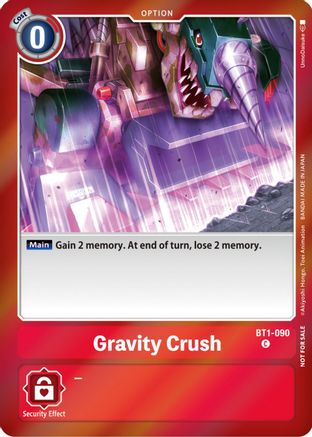 Gravity Crush (Event Pack 5) (BT1-090) - Release Special Booster Foil - Premium Digimon Single from Bandai - Just $5.81! Shop now at Game Crave Tournament Store