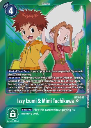 Izzy Izumi & Mimi Tachikawa (Event Pack 5) (BT5-089) - Battle of Omni Foil - Premium Digimon Single from Bandai - Just $0.51! Shop now at Game Crave Tournament Store