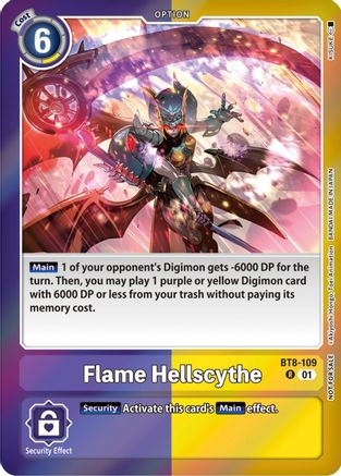 Flame Hellscythe (Event Pack 5) (BT8-109) - New Awakening Foil - Premium Digimon Single from Bandai - Just $15.51! Shop now at Game Crave Tournament Store