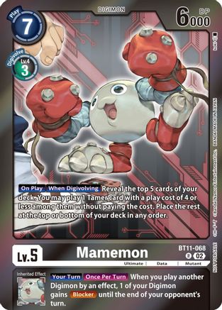 Mamemon (Event Pack 5) (BT11-068) - Dimensional Phase Foil - Premium Digimon Single from Bandai - Just $1.73! Shop now at Game Crave Tournament Store