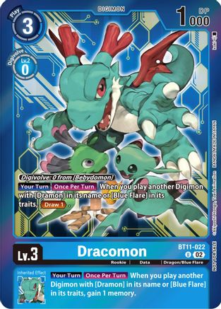 Dracomon (Event Pack 5) (BT11-022) - Dimensional Phase Foil - Premium Digimon Single from Bandai - Just $3.95! Shop now at Game Crave Tournament Store