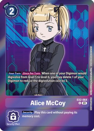 Alice McCoy (Event Pack 5) (EX2-064) - Digital Hazard Foil - Premium Digimon Single from Bandai - Just $4.32! Shop now at Game Crave Tournament Store
