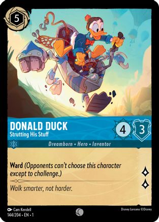 Donald Duck - Strutting His Stuff (144/204) - The First Chapter - Premium Lorcana Single from Disney - Just $0.08! Shop now at Game Crave Tournament Store