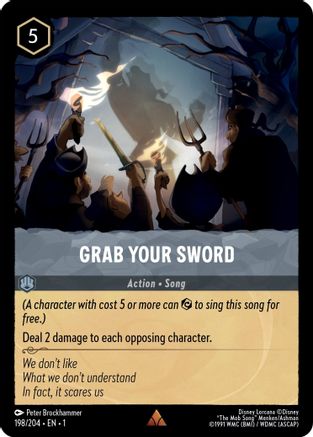 Grab Your Sword (198/204) - The First Chapter Cold Foil - Premium Lorcana Single from Disney - Just $3.31! Shop now at Game Crave Tournament Store