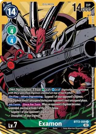 Examon (Alternate Art) (BT13-059) - Versus Royal Knights Foil - Premium Digimon Single from Bandai - Just $7.34! Shop now at Game Crave Tournament Store