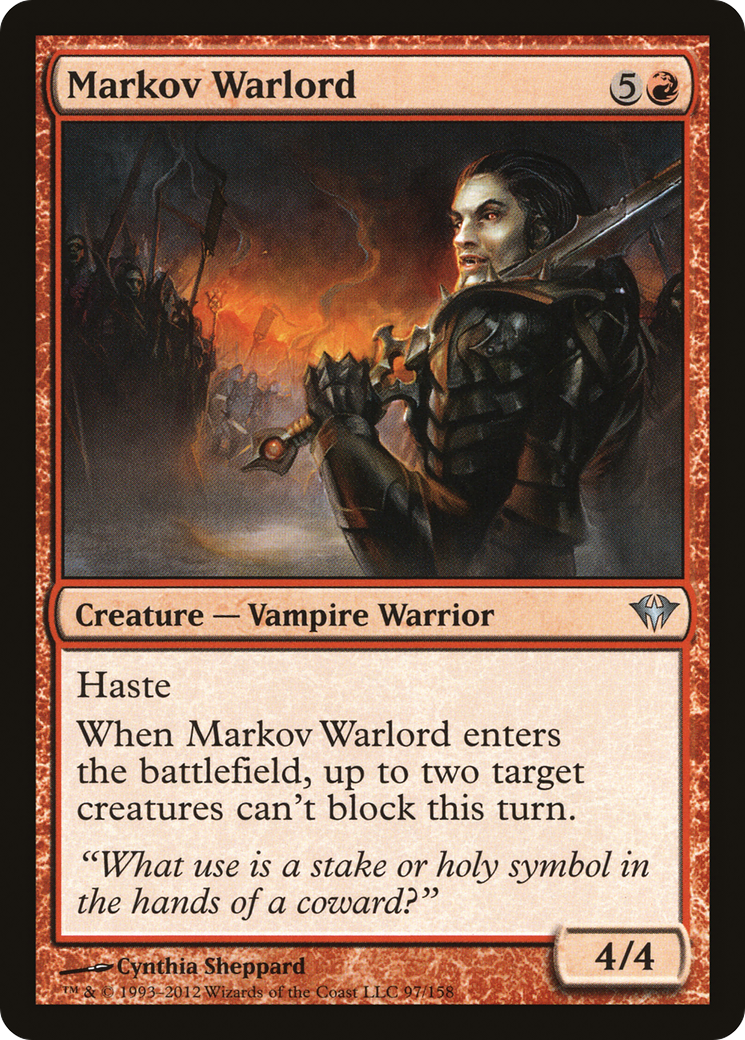 Markov Warlord (DKA-097) - Dark Ascension Foil - Premium MTG Single from Wizards of the Coast - Just $0.08! Shop now at Game Crave Tournament Store