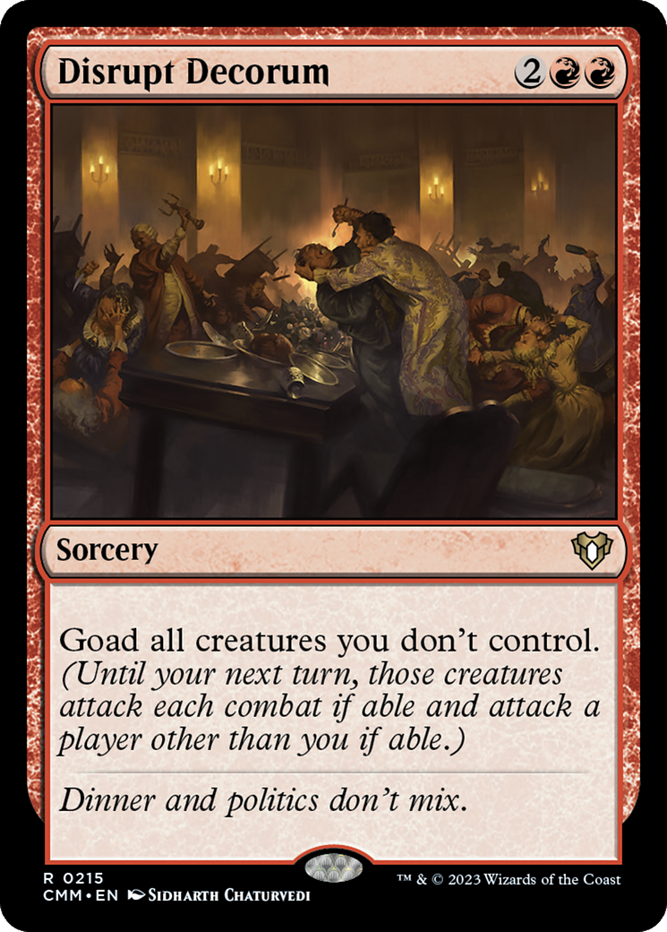 Disrupt Decorum (CMM-215) - Commander Masters - Premium MTG Single from Wizards of the Coast - Just $0.13! Shop now at Game Crave Tournament Store