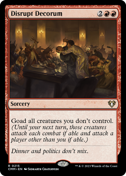 Disrupt Decorum (CMM-215) - Commander Masters - Premium MTG Single from Wizards of the Coast - Just $0.13! Shop now at Game Crave Tournament Store