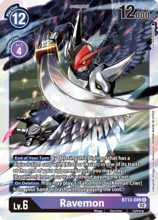 Ravemon (BT13-089) - Versus Royal Knights Foil - Premium Digimon Single from Bandai - Just $0.25! Shop now at Game Crave Tournament Store